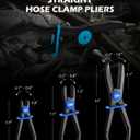 Orion Motor Tech Hose Pinch Off Pliers, 6 Piece Hose Pinch Off Pliers Set for Flexible Hoses Brake Fuel Coolant Hoses Maintenance, Hose Pinch Pliers with Straight and 90 Pliers