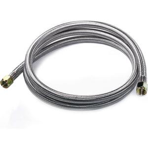 6 Feet Propane Hose Extension 3/8 Female Flare to Female Flare for RV Grill | Braided 6 Foot Propane Gas Line and 3/8 Propane Hose Extension with Female Flare Ends for RV BBQ Grill Propane Tank Heater