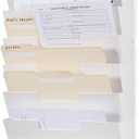 Wallniture Lisbon 10-Tier Wall Mounted File Holder and Desk Organizer, Metal White Office Organization and Storage Rack