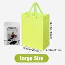 Pikalon 8 pcs Neon Gift Bags with Handles, Large 9.84"x4.33"x14.17" Bright Color Gift Wrap Paper Bag Party Favor Bag Boutique Retail Bags for Wedding Birthday Baby Shower Wedding Welcome Party Supplies (Pink+Yellow+Orange+Green, 9.84x4.33x14.17 Inches)