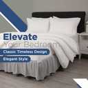 Martex Queen Ruffle Bed Skirt | Easy Fit Bed Skirts | Microfiber Bed Skirt | 15 Inch Drop | Hotel Quality Bedskirt | Grey
