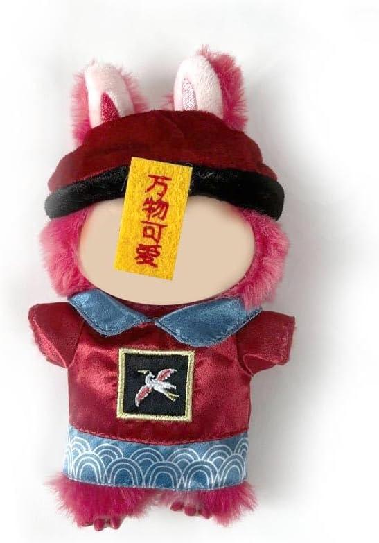 Mysticism Gothic Doll Clothes for 17cm Labubu Dolls – Zombie, Vampire & Joker Halloween Costumes as (js-red)
