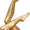 Golden Legs Sculpture Elegant Resin Home Decor Legs Statues Versatile Indoor/Outdoor Ornament, Bedroom, Office Desktop, Cabinets, Perfect (Bent Leg)
