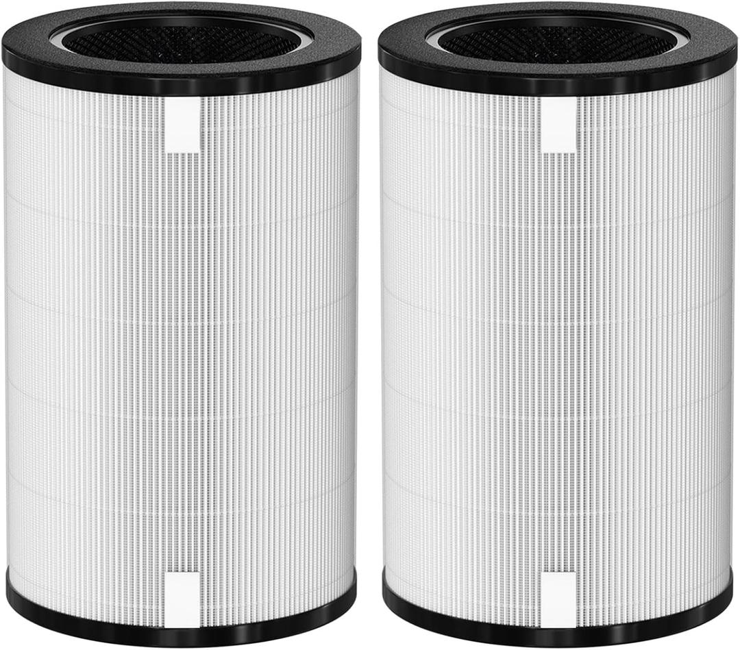 AP-T40FL True HEPA Replacement Filter Compatible with 1461901 Homedics Total Clean 5-in-1 Air Cleaner Purifier, AP-T40 AP-T45WT AP-T40WT AP-T45-BK AP-T45-WT AP-T40WTAR, 2 Pack