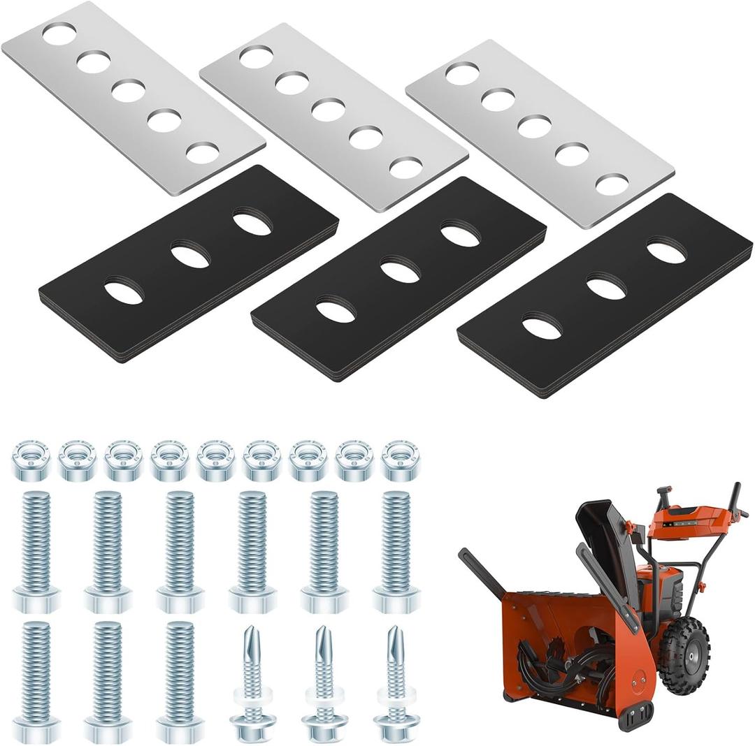 Snow Blower Impeller Modification Kit - 1/4" 3-Blade Universal, for Modifies 2-Stage Machine (3)