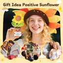 2 x Positive Handmade Sunflower Crochet Doll - with Card How Awesome You are - Emotional Support Gifts for Teacher,Coworker,Best Friend,Mom,Dad,Sister - Birthday, for Women,Men