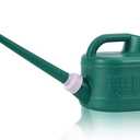 Plastic Watering Can for Indoor & Outdoor Plants 1 Gallon/4-Liter, Ebristar Watering Pot for Garden Flower with Long Spout and Removable 360 Degree Rotation Sprinkler Head - Dark Green