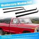 X AUTOHAUX 4pcs Weatherstrip Window Trim Seal Belt Car Inner Outer Window Seal Belt for Ford F-150 F-250 F-350 1984-1997 for Ford Bronco 1985-1996 E7TZ1521452A F2TZ1521456A Sweep Felt Trim