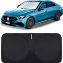 for 2025 E350 Windshield Sun Shade SunShades for Mercedes Benz SLC 2017-2024 Windshield Cover for 2022 Mercedes E-Class Sedan W211 E320 E500 E55 E550 E63 Accessories Sun Visor Protector UV Reflector