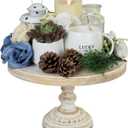 Wooden Risers for Display, 12-Inch Round Wood Cake Stand, Rustic Farmhouse Wood Pedestal Stand, Vintage Cake Stand Pedestal Tray for Home Decor