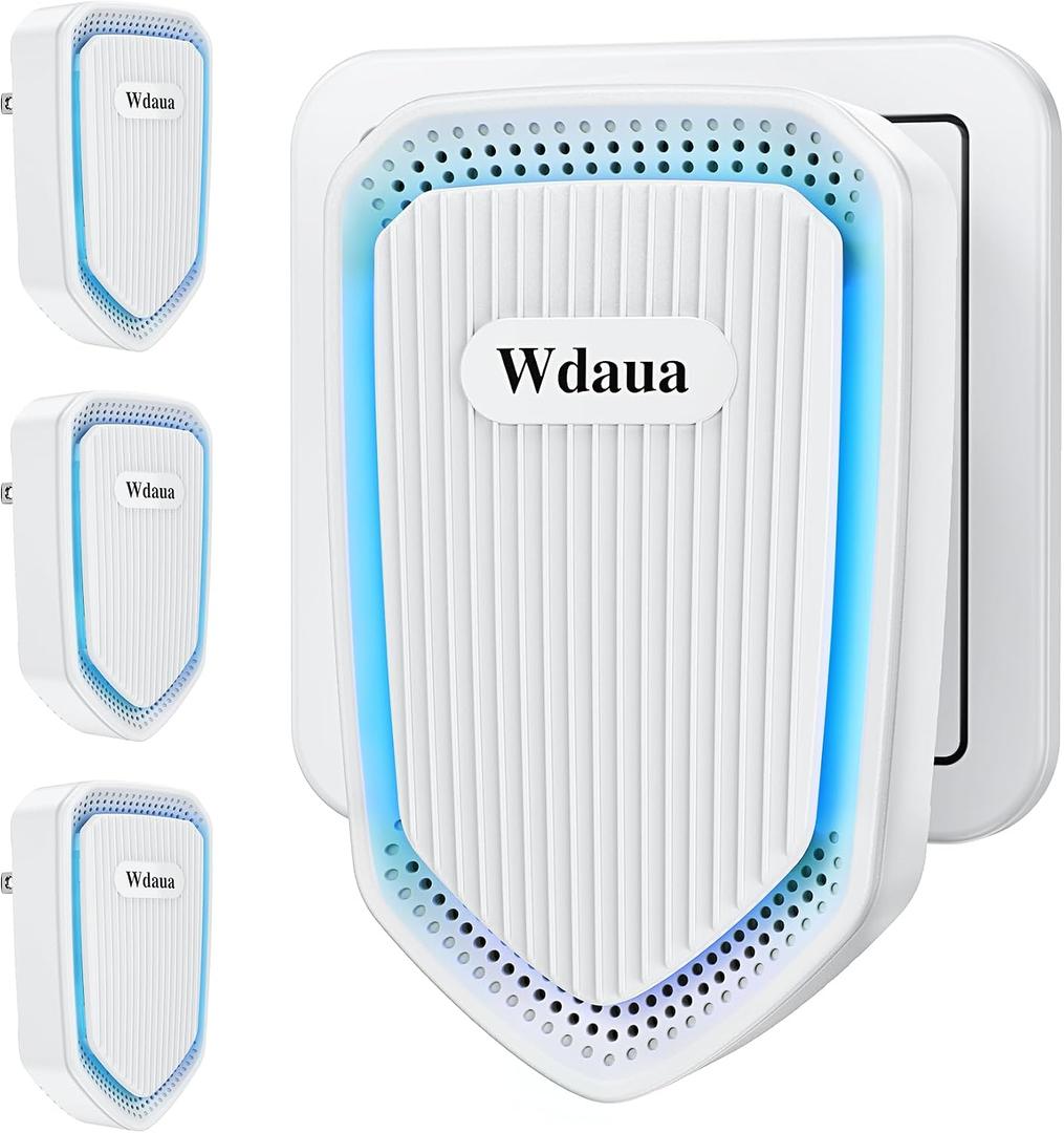 Plug In Air Purifier Negative Air Freshener for Home 4 Pack Air Ionizers for Dust Mites, Pets Odor Reducer Smoke Bedroom, Office, Basement Kitchen(4, White)