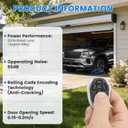 Automatic Roller Door Opener, Roll Up Garage Door Opener with 4 Remotes 800N & Secure Encryption for Garage Warehouse Store & Barn Farm, Wall Mounted