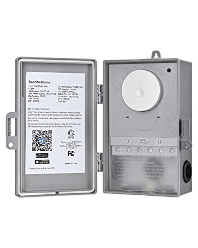 DEWENWILS WiFi Pool Pump Timer, Heavy Duty 40A 120-277 VAC 2HP Wireless Controller Timer for Pool, Water Heater, Works with Alexa, Google Assistant, Smart Life, ETL Listed