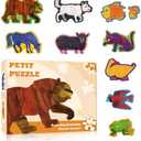 Ai fsem 34 Piece Brown Bear Brown Bear What Do You See Wooden Puzzles Preschool Learning Activities Jigsaw Puzzle Storytelling Learning Toys for 3 Year Old