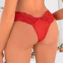 Banamic Sexy G String Thong for Women Underwear Thongs Panties for Women (Red, L)