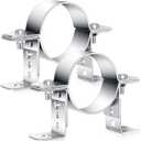 Yexiya 3 Inch Pipe Chimney Adjustable Wall Strap Pipe Bracket Clamp Strap(2 Pcs)
