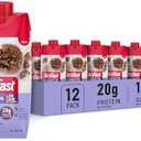 SlimFast Protein Shake, Chocolate- 20g Protein, Meal Replacement Shake Ready to Drink, High Protein with Low Carb and Low Sugar, 24 Vitamins and Minerals, 12 Count (Pack of 1) Use By Dec 18/25