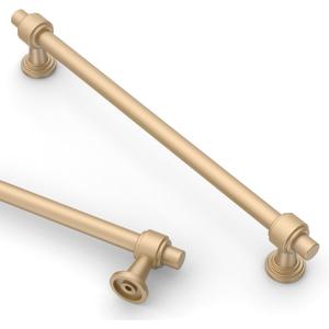 Asidrama 10 Pack 10 Inch(254mm) Champagne Gold Cabinet pulls Kitchen Cabinet Handles, Cabinet Pulls Kitchen Cabinet Hardware for Cupboard Drawer Pulls (10" Hole Center)