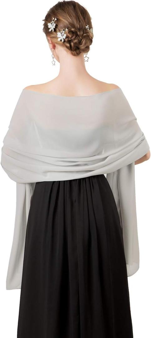 Soft Chiffon Scarfs Shawls and Wraps for Evening Dresses Wedding Shawl Wraps Bridal Scarve for Women