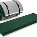 Lyrow 3 Inch Thick Yoga Mat, 72 x 24 Inch Cushioned Foam Floor Mat with Carry Strap, Non Slip PU Leather Workout Pad for Pilates, Stretching, Restorative Yoga and Home Gym