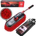 Car Duster Exterior Scratch Free,Soft Car Brush Kit for Car,Truck,SUV,RV and Motorcycle,Wax Cotton Hair With Extendable Handle,Duster for car Cleaning,Dust Pollen Removing,No Lint