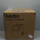 Aeitto Nugget Ice Maker Countertop, 55lbs/Day, Large Capacity Chewable Ice Maker, Rapid Ice Release in 5 Mins, Self-Cleaning with Stainless Steel Housing Ice Machine for Home Office and Party, Black