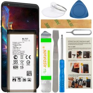 ASDAWN BL-T37 for LG Stylo 4 Battery Replacement, for V40 ThinQ LM-V405UA and Stylo 4 Q710 Q710AL Q710TS Q710MS Q710CS Q710US EAC63958201 with Repair Tool Parts + Installation Instruction