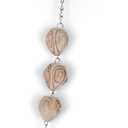 Virgin Mary and Jesus Carved Beads Design 65 Inch Alabasterite Decorative Wall Rosary