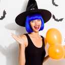 WILLBOND 9 Pieces Short Bob Hair Wigs Multicolored Cosplay Costume Wig Daily Party Hairpiece for Women Girls (Orange, Green, Violet, White, Blue, Pink, Red, Yellow, Sky Blue)
