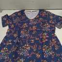 YESNO Women's Summer Tops Casual V Neck Babydoll Blouses Floral Short Sleeve Peplum Shirts M TH2 CR030