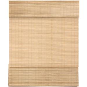LazBlinds Cordless Bamboo Roman Shades, Light Filtering Window Treatment, Roll Up Bamboo Blinds for Windows, 34'' W x 60'' H