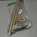 Gold Double Curtain Rods 32 to 58 Inch (2.6-4.8ft), USFOOK Blackout Wrap Around Curtain Rods for Windows 20 to 54 Inches, 6/8 Inch Room Darkening Curtain Rod, Decorative Rods for Home