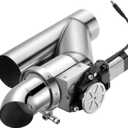 Electric Exhaust Cutout 3.0 Inch with Elbow Muffler Exhaust Valve Kit with One Controller Remote Kit