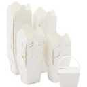 Take Out Boxes, White Paper to-Go Food Containers (8 oz, 50 Pack)