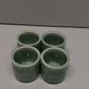 Ceramic Espresso Cups Set of 2 or 4-3oz Demitasse Cups for Coffee & Tea, No Handles, Durable & Dishwasher Safe ((green, 4)