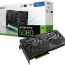 PNY NVIDIA GeForce RTX 5080 Slim Dual-Fan, Dual-Slot OC Graphics Card (16GB GDDR7, SFF-Ready, 256-bit, Boost Speed: 2730 MHz, PCIe 5.0, HDMI/DP 2.1, NVIDIA Blackwell Architecture, DLSS 4.5)