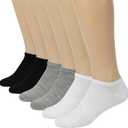 No Show Socks for Men & Women - Stylish Cotton Comfort Running Socks- Low Cut Ankle Length Anti Slip Socks (Large, 6-pairs Multicolor)