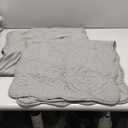 BOSOWOS Quilted Pillow Shams Set of 2, Decorative Microfiber King Bed Pillow Shams, Soft Breathable Pillow Covers with Envelope Closure (Grey, 2Pcs:20 x 36inch)