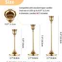 2 x Nuptio Candlestick Holders Taper Candle Holder 10 Sets(30 Pcs) Gold Candle Sticks Holder Metal Candle Holders for Tapered Candles Table Centerpiece for Wedding Candlelight Dinner Birthday Decor