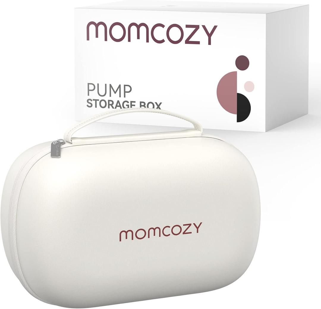 Momcozy Breast Pump Storage Bag, Hard Shell Case with Removable Tray, Watertight Breast Pump Storage Bag for Pumping Bag, Diaper Bag, or HandbagHolds 2 Pumps