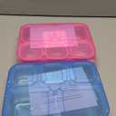 Freshmage Stainless Steel Snack Containers - 2 Pack, BPA-Free Lunch Bento Box with 5 Compartment, Reusable Food Storage Snackle Box for School, Work, and Travel, Dishwasher Safe (Pink/Blue)