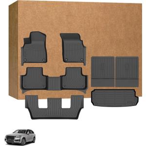 Floor Mats for Audi Q7 2017-2026, with 2nd Row Bench, ONLY 7 Seats