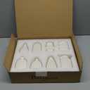 Set of 8 White Ceramic Bud Vases for Flowers, Pampas Grass Small Vases for Farmhouse Boho Decor, Decorative Vases for Centerpiece, Wedding Decoration, Home and Office, Room and Table Decor