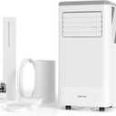 Garvee 8000BTUs Portable Air Conditioner with Remote Control,350 Sq.Ft Max. 48dB Portable AC Unit, Dehumidifier, Fan, Sleep, 24H Timer&Installation Kit, DOE Certified, Ceer 6.2,White+Grey