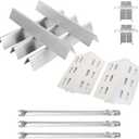 Grill Parts for Weber Genesis 300 Series w/Front Control, Flavorizer Bars and Heat Deflector 62752 Burner Kit for Weber Genesis 300 E/S/EP 310 320 330 for Weber Genesis 300 Accessories