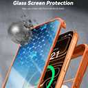 VOFATA for iPhone 17 Pro Max Case, 360 Full Body with Built-in 9H Tempered Glass Screen Protector, Fit for MagSafe, Mil-Grade Drop Protection, Drop Proof Magnetic iPhone 17 Pro Max Phone Case, Orange