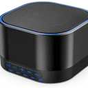 Magicteam White Noise Machine with 20 Non Looping Natural Soothing Sounds Memory Function 32 Levels of Volume Powered by AC or USB and Sleep Sound Timer Therapy for Baby Kids Adults Black