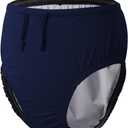 EEOST Youth Special Needs Reusable Swim Diapers Swimwear for Incontinence Cloth Diaper Covers Waterproof, Leakproof, Unisex (8-10T, Navy)