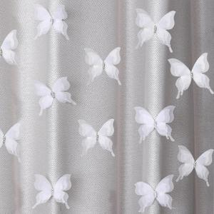 SUQ I OME 12pcs of White Butterfly Decorations for Curtains draperys,Bedroom Living Room Girl's Rooms