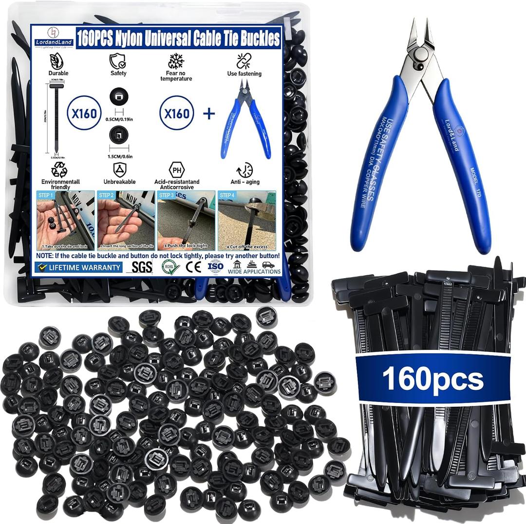 3 x 60Pcs Upgraded Nylon Universal Cable Tie, Buckle Automotive Zipper Clips, Plastic Rivet Grip Zip Ties, Push Pin Clip Auto Body Parts Trim, Snap-Fit Bumper Retainer Fender Liner Door Panel Fastener